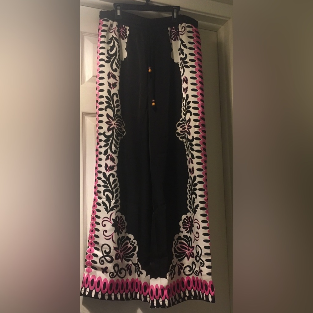 BNWT INTEMPO Print Wide-Leg Comfy Casual Lounge Pants Women's Size Medium